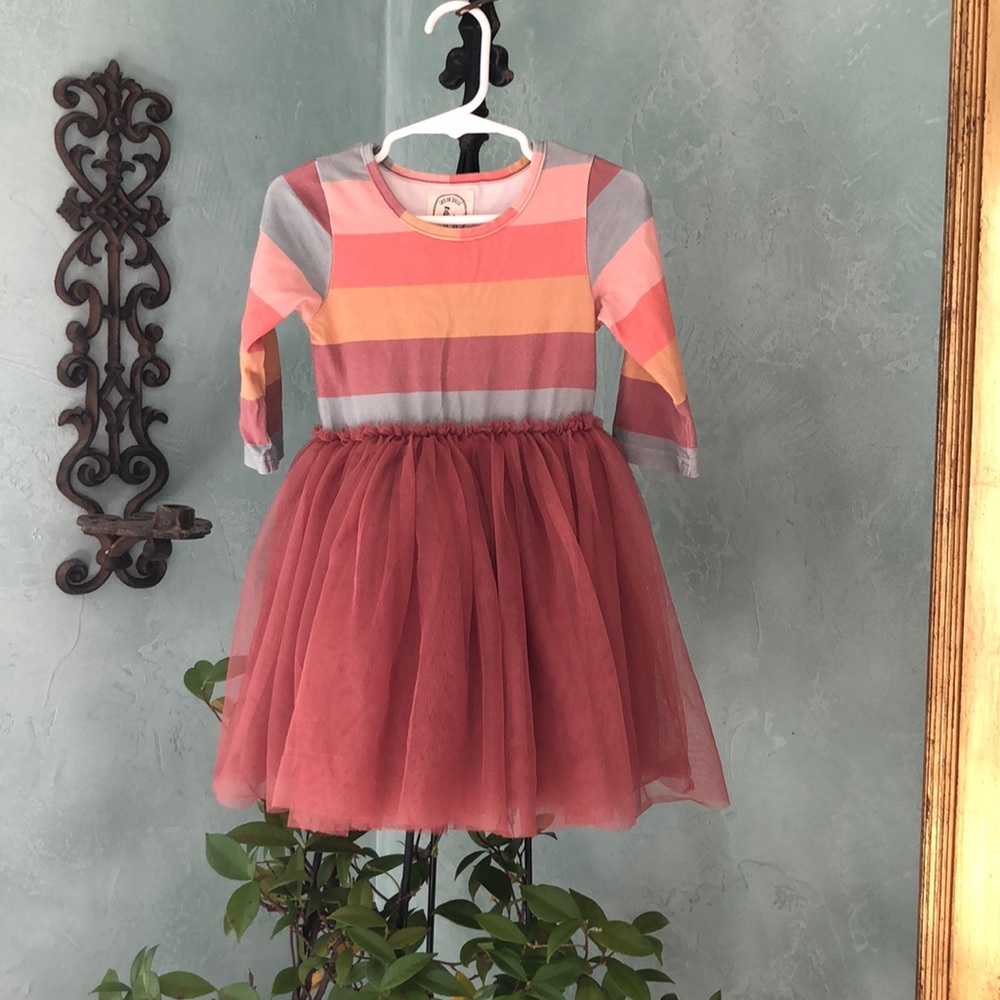 Striped dress with tutu